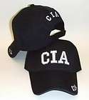 CIA EMBROIDERED ADJUSTABLE HAT black fbi ball cap A26
