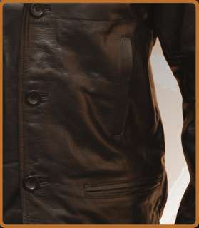 Max Payne Vintage Black Mens Leather Jacket Classic Detective Coat 