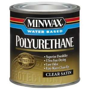   23025 Minwax Water Based Polyurethane, 1/2 Pint