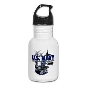  Kids Water Bottle US Navy with Aircraft Carrier Planes Submarine 