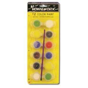  Water Color Paint Set   12 Colors and Brush Case Pack 24 