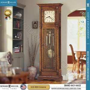   Miller Oak Floor Grandfather Clock Cable driven WestminsterGreene