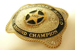   Rodeo All Round Champion Trophy Belt Buckle Excellent Shape  