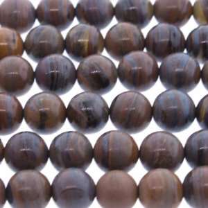 Tiger Iron  Ball Plain   10mm Diameter, Sold by 16 Inch Strand with 