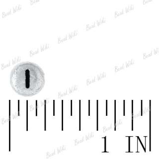 90 Alphabet English Letter I Flat Round Spacer Silver Acrylic Beads 