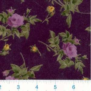   Wide Flannel   Purple Rose Fabric By The Yard: Arts, Crafts & Sewing