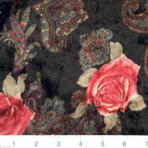   Panne` Velvet Paisley Rose Fabric By The Yard: Arts, Crafts & Sewing