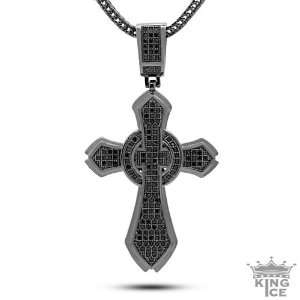  All Black Everything Hip Hop Celtic Cross Pendant: Jewelry