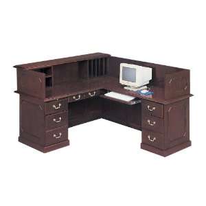    Traditional L Shaped Reception Desk KCA734: Office Products