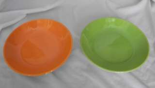 Over And Back Inc Italy Pasta Bowls Green Orange  