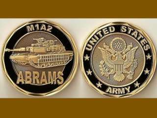 ABRAMS M1A2 Tank Army Challenge Coin USA E_St  