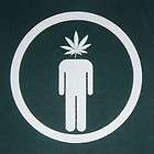 Dark Green POT HEAD funny marijuana stoner ~PATCH~ weed