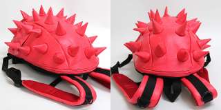 Red Black Spike Punk School Backpack / Mans & Womens Spiky College 