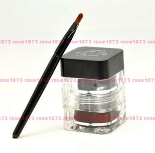 Black & Brown Makeup Waterproof Eyeliner Eye Liner Gel + Brush  