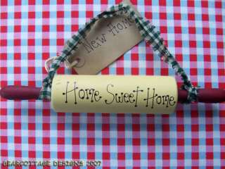 Kitchen Signs on Shabby Chic Kitchen Home Sweet Home Rolling Pin Sign