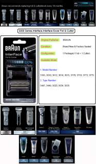 Braun 3000 Series,Interface,Interface Excel Foil&Cutter  