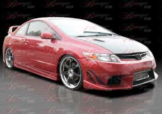 06 07 Civic Coupe 2DR ACE Style Body Kit Bodykit Bumper Side Skirt 