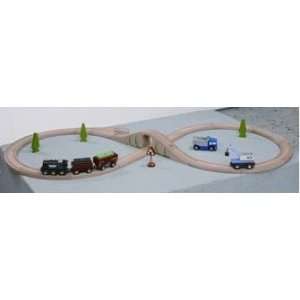  Nuchi Wooden Railway   Figure 8 Viaduct Railway Set Toys & Games