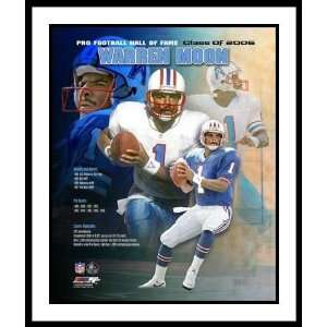 Warren Moon Houston Oilers  2006 Hall Of Fame Collage  Framed 8x10 