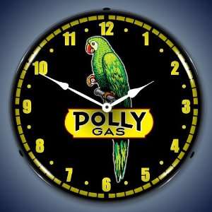  Polly Gas Lighted Wall Clock: Home & Kitchen