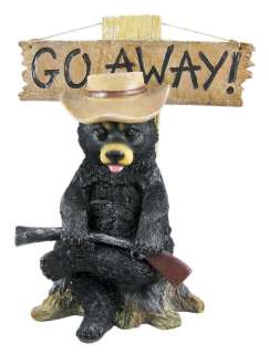 Go Away` Country Bear Un Welcome Garden Statue  