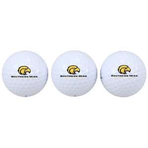   Southern Miss Golden Eagles 3 Pack Logo Golf Balls: Sports & Outdoors
