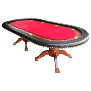   Table with Red Felt   96 inches   Casino Supplies Premium Poker Table