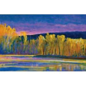  Ken Elliott 36W by 24H  Yellow Trees, Yellow Lake 