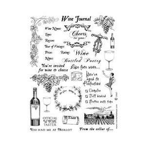   Clear Art Stamps Large 8X6 Sheet   Wine Lovers Arts, Crafts & Sewing