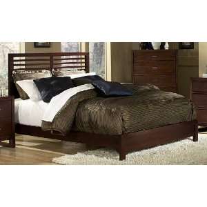  Queen Size Bed Slat Design in Cherry Finish