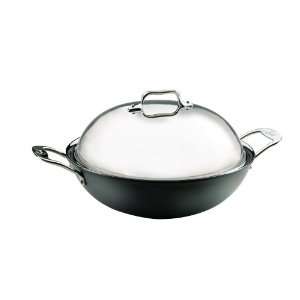  Emeril Hard Anodized Wok with Stainless Steel Lid Kitchen 