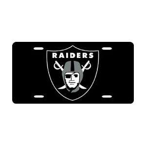    Oakland Raiders Laser Cut Black License Plate: Sports & Outdoors