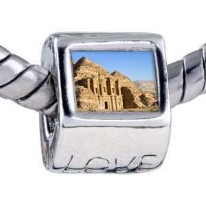 Pandora Style Bead Travel Kasneh In Petra Photo Love European Charm 