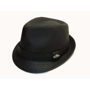 Black Fedora Hat(45% PU 55% VISCOSE)