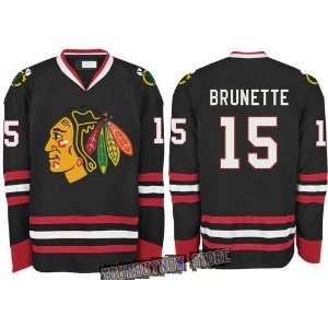 NHL Gear   Andrew Brunette #15 Chicago Blackhawks Black Jersey Hockey 