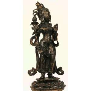  Tibetan Bronze Statue Gilt Padmapani 