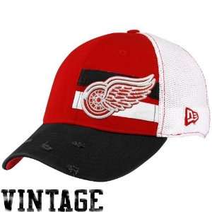  New Era Detroit Red Wings White Red Double Stripe Vintage 