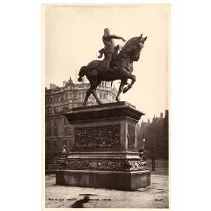 1916 Vintage Postcard Statue of The Black Prince   City Square   Leeds 