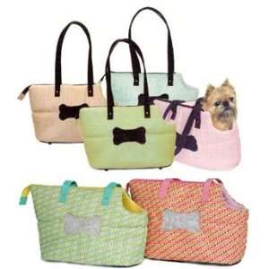  NY Dog Straw City Tote Pet Carrier : Size REGULAR PINK 