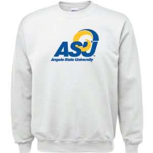 Angelo State Rams White Youth Logo Crewneck Sweatshirt