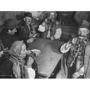  Peasants Drinking Beer in a Village Inn in the Ruthenia 