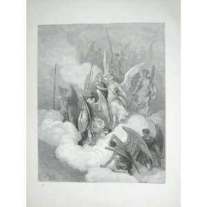   1881 Gustave Dore Paradise Lost Angels Clouds Religion