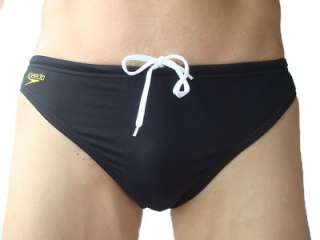 NWT Mens Speedo Bikini Brief Swimsuit Black M 29 30  