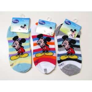  3pk Disney Mickey Mouse Anklet Socks Size 6   8 (Shoe Size 