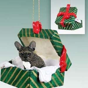  Brindle Frenchie in a Green Box Ornament 