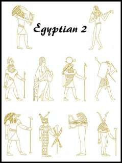 EGYPT 2 * Machine Embroidery * 10 Designs, 2 Sizes *  