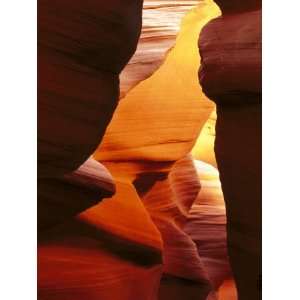 Antelope Canyon, Sandstone Rock Formations Near Page, USA Stretched 