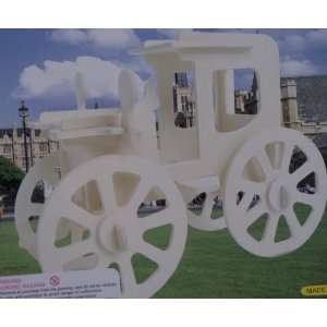  Woodcraft 3 D Antique Car / Carriage Wooden Puzzle Kit (23 