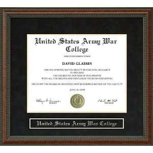  United States Army War College (USAWC) Diploma Frame 