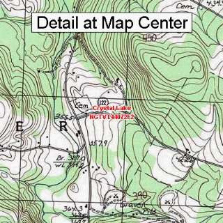   Topographic Quadrangle Map   Crystal Lake, Vermont (Folded/Waterproof